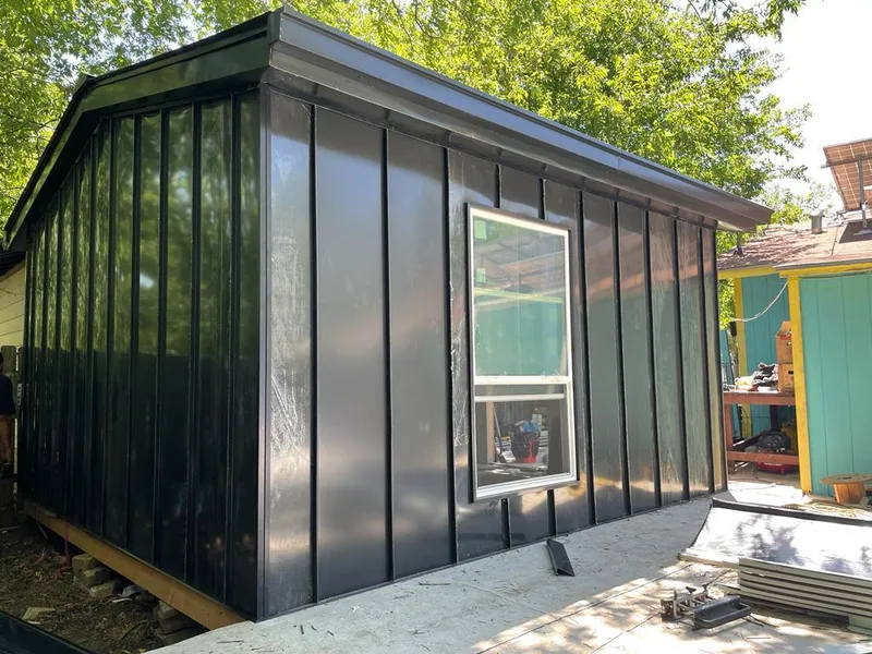 Black standing seam metal wall panels for Metal Roof Installation in Granite Bay